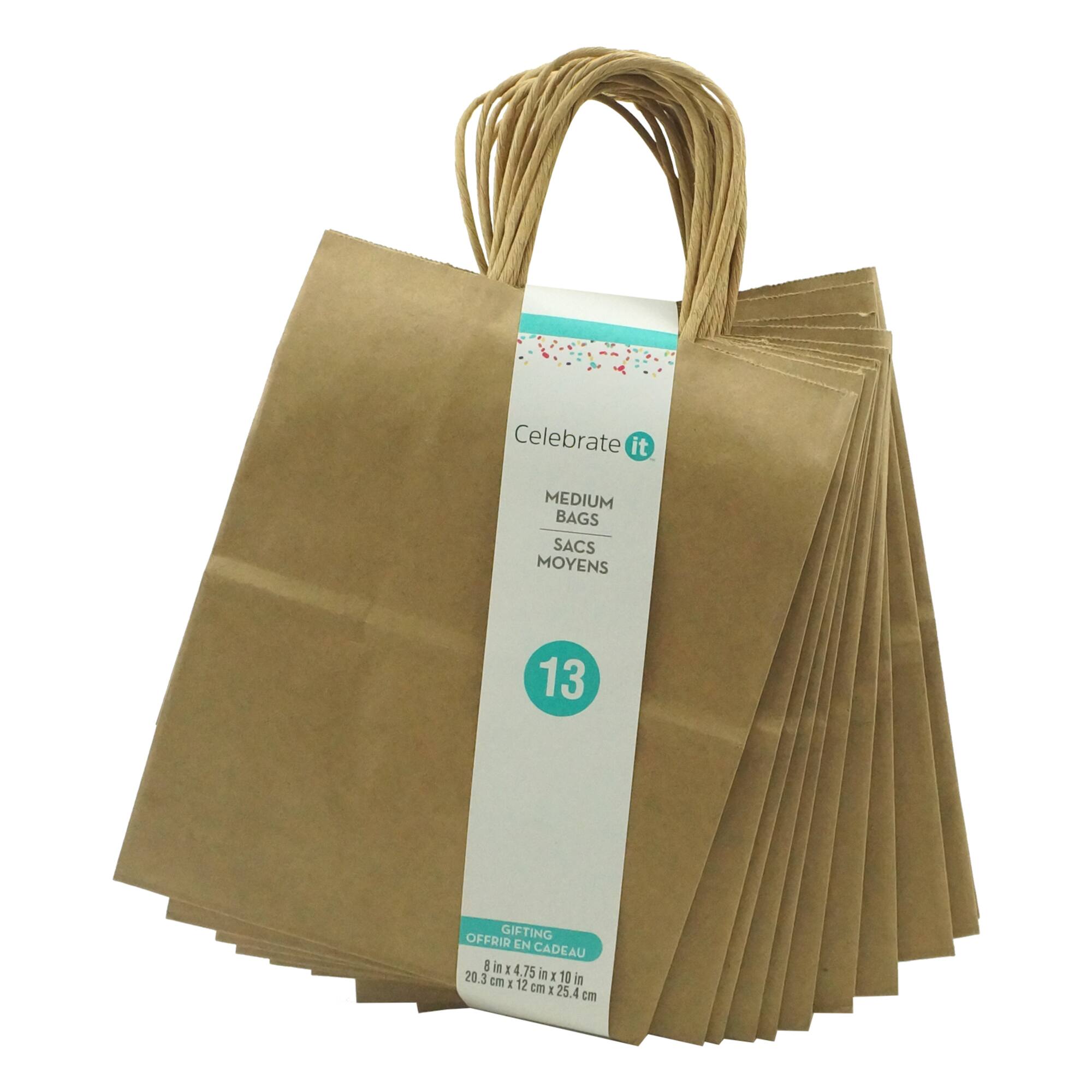 6 Packs: 13ct. (78 total) Medium Kraft Paper Gift Bags by Celebrate It™